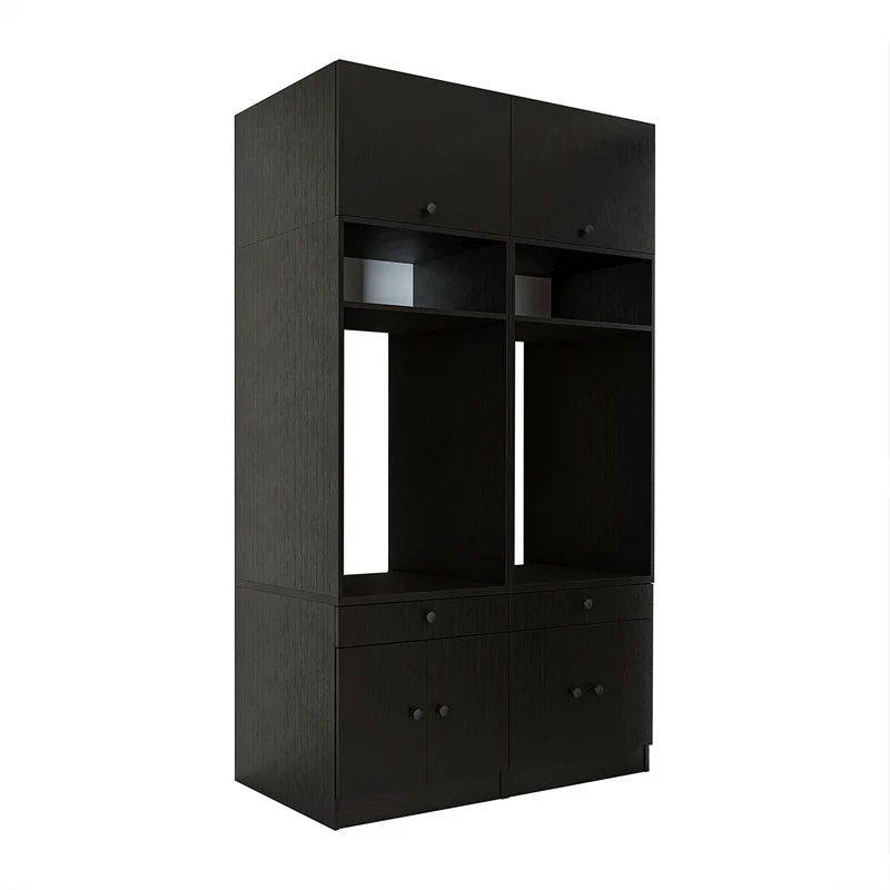 Roomart wasmachinekast SERIE 1, 134 cm, dubbele kast met opzetkast en uittrekplank, in 3 kleuren