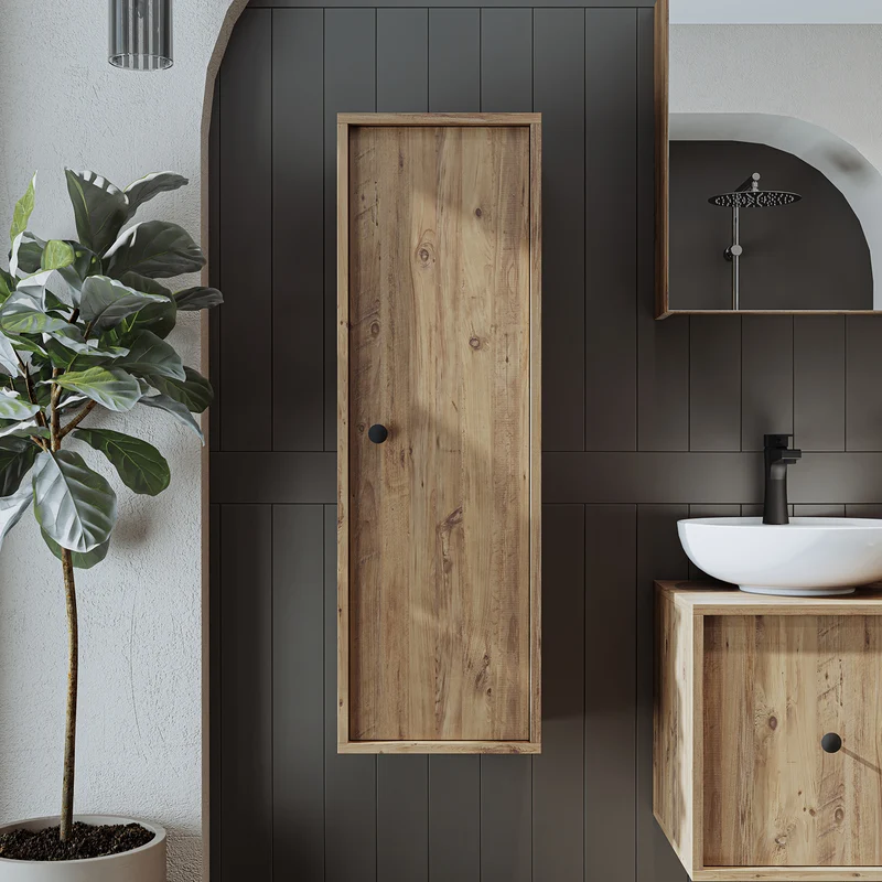 Roomart 4-teiliges Badmöbel-Set GUSTO, 75 cm, mit rundem Becken, in 2 Farben