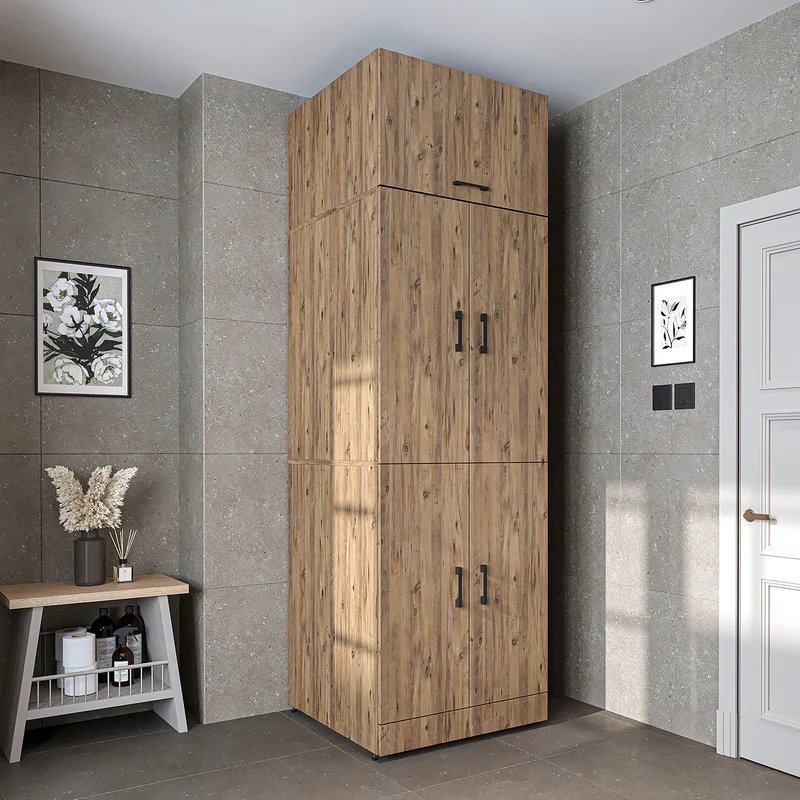 Roomart wasmachinekast DORA-I, 70 cm, voor wasmachine en droger met uitschuifbare plank, in 5 kleuren