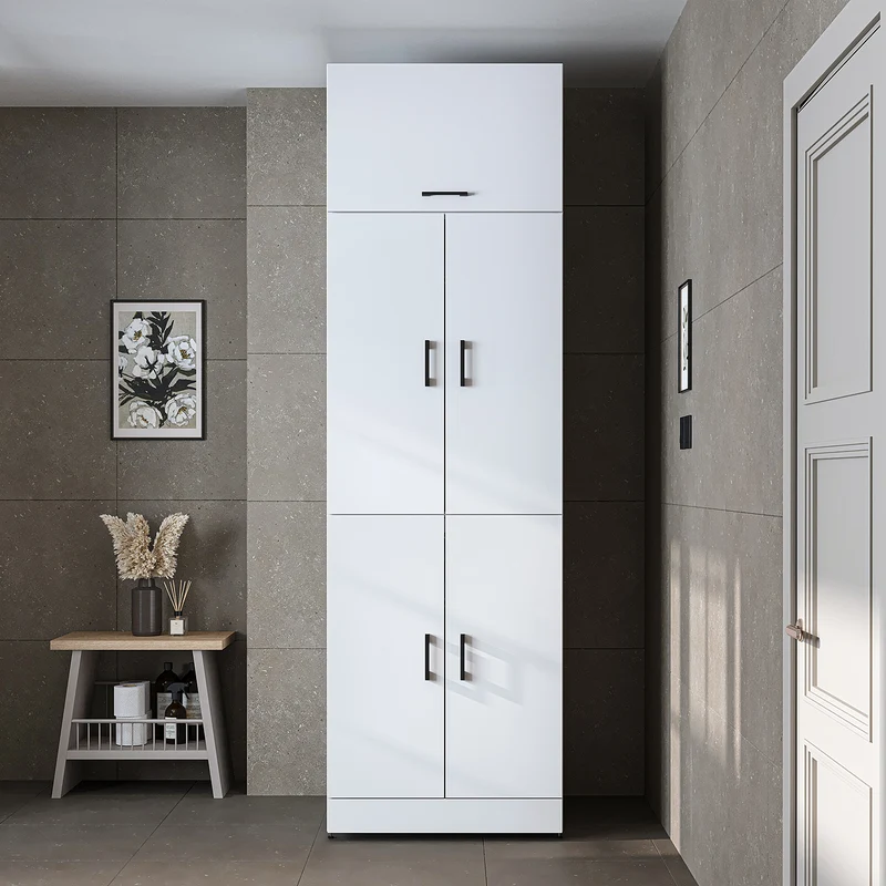 Roomart wasmachinekast DORA-I, 70 cm, voor wasmachine en droger met uitschuifbare plank, in 5 kleuren