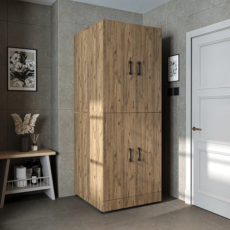 Roomart wasmachinekast DORA-I, 70 cm, voor wasmachine en droger met uitschuifbare plank, in 5 kleuren