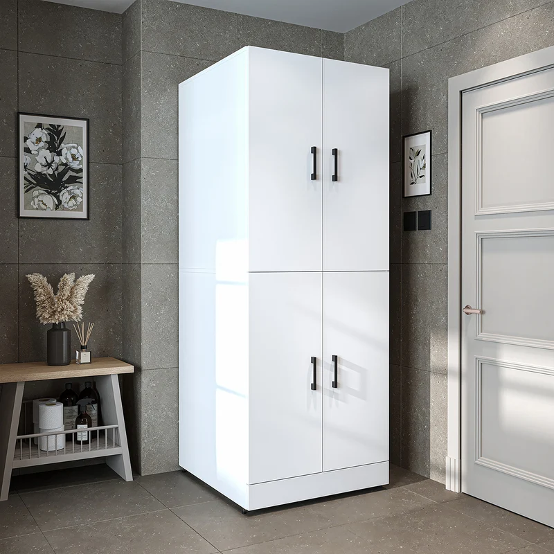 Roomart wasmachinekast DORA-I, 70 cm, voor wasmachine en droger met uitschuifbare plank, in 5 kleuren