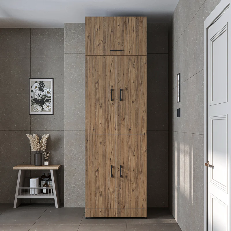 Roomart wasmachinekast DORA-I, 70 cm, voor wasmachine en droger met uitschuifbare plank, in 5 kleuren