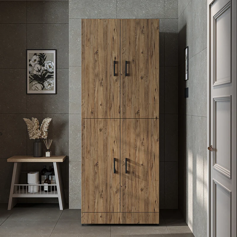 Roomart wasmachinekast DORA-I, 70 cm, voor wasmachine en droger met uitschuifbare plank, in 5 kleuren