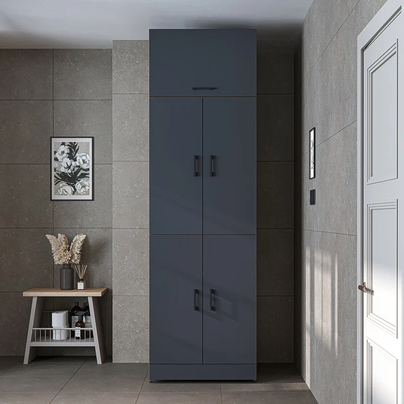 Roomart wasmachinekast DORA-I, 70 cm, voor wasmachine en droger met uitschuifbare plank, in 5 kleuren