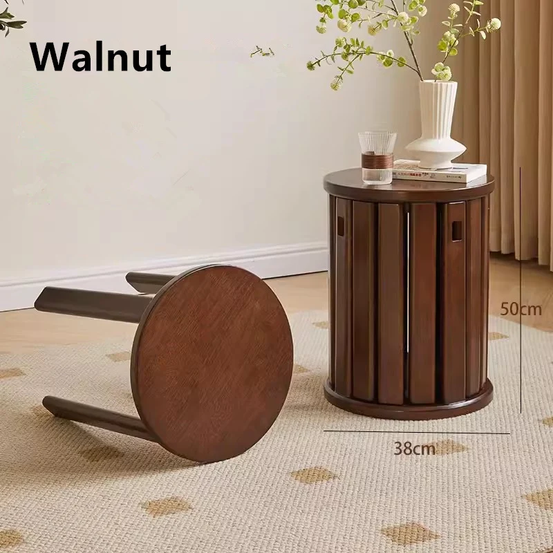 4-in-1-Hocker aus Massivholz
