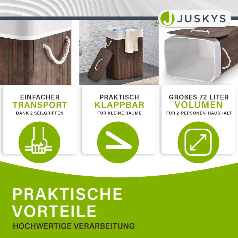 Bambus Wäschekorb Curly
