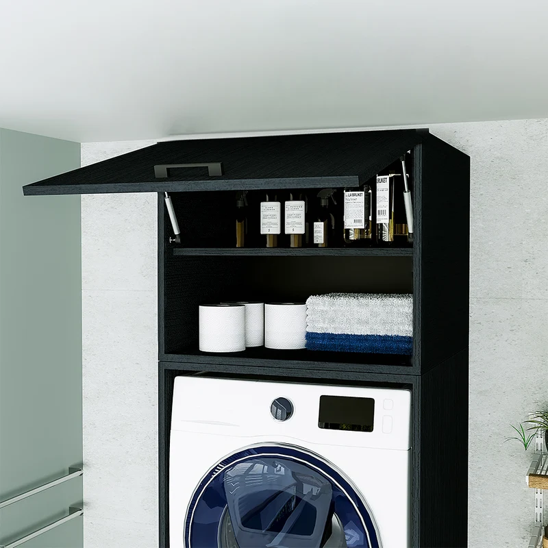 Roomart opzetkast 67 cm, met klep voor de wasmachinekast, in 2 kleuren