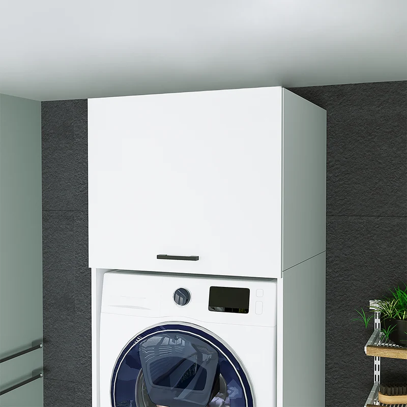 Roomart opzetkast 67 cm, met klep voor de wasmachinekast, in 2 kleuren