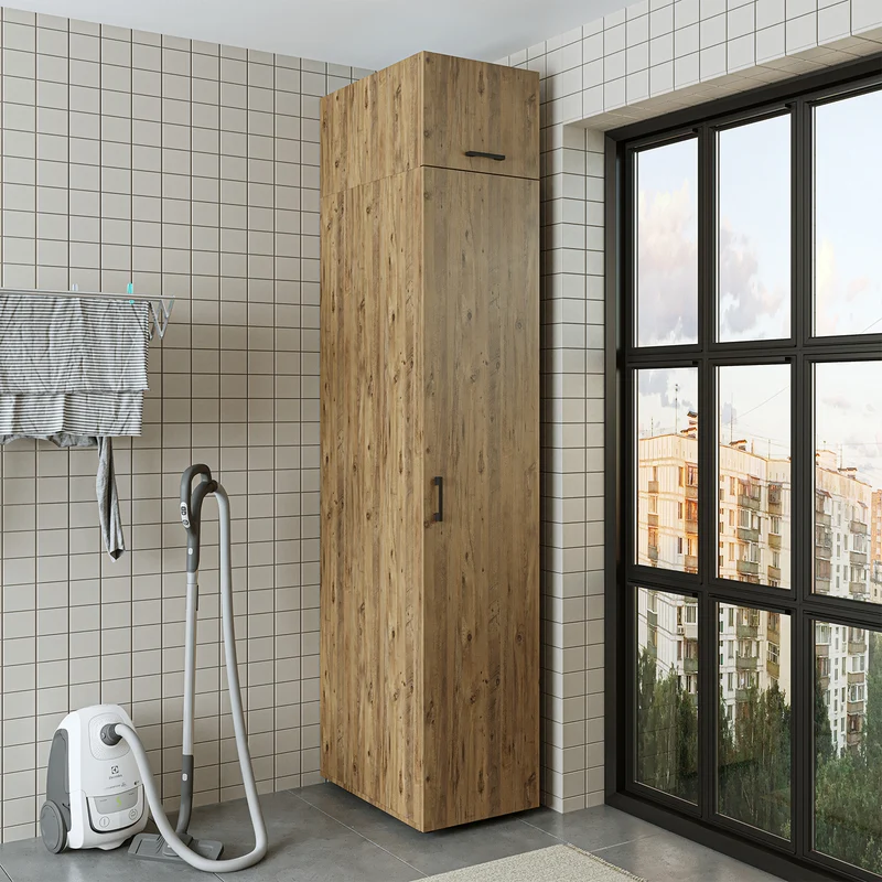 Roomart Hochschrank, 45 cm, Mehrzweckschrank mit Einlegeböden, in 3 Farben