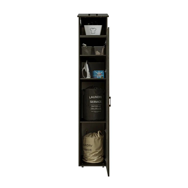 Roomart Hochschrank, 45 cm, Mehrzweckschrank mit Einlegeböden, in 3 Farben