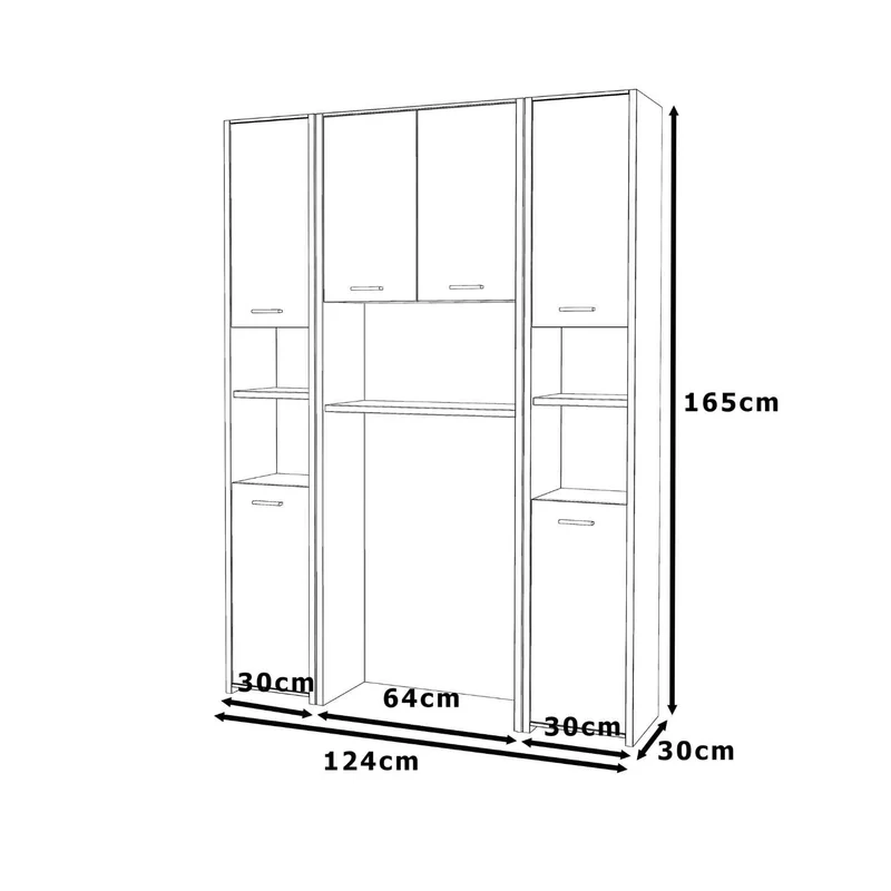 Waschmaschinenschrank Waschli Set 3
