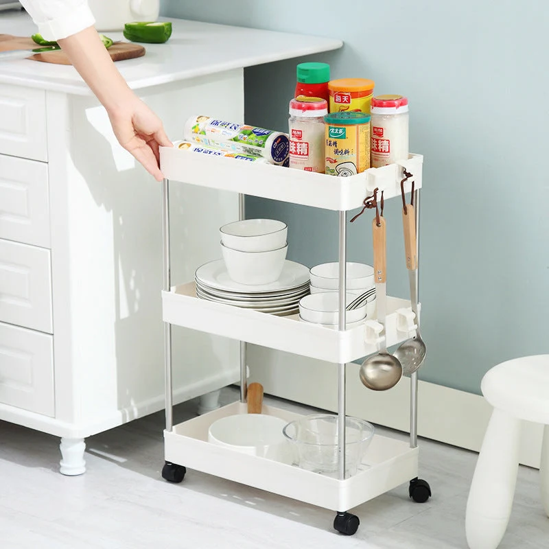 3/4 Ebenen Slim Organizer-Wagen mit Rädern für engen Raum