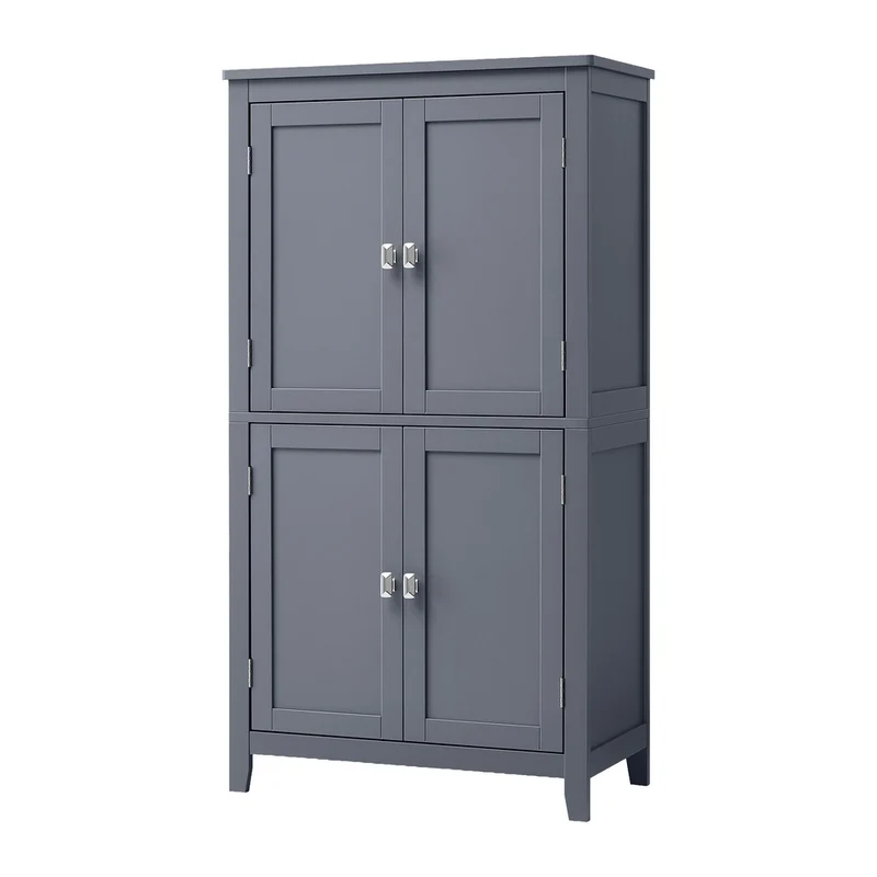 Badezimmerschrank 30 x 60 x 110 cm mit 2 Türen und 2 Schubladen