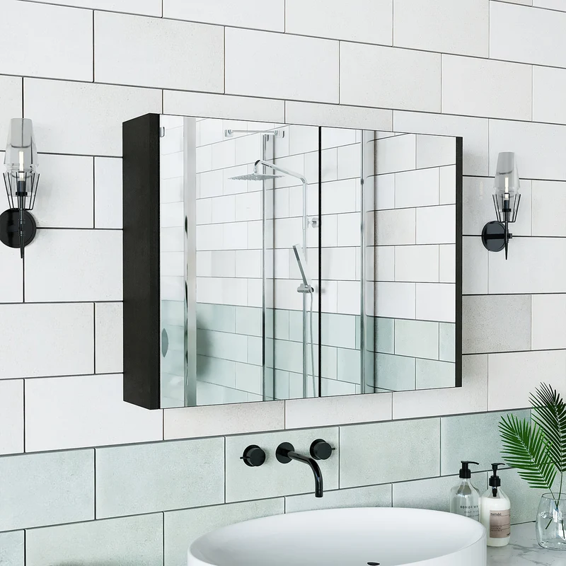 Roomart Badezimmer Spiegelschrank, 60 oder 80 cm, mit Soft-Close-Türen, in 3 Farben