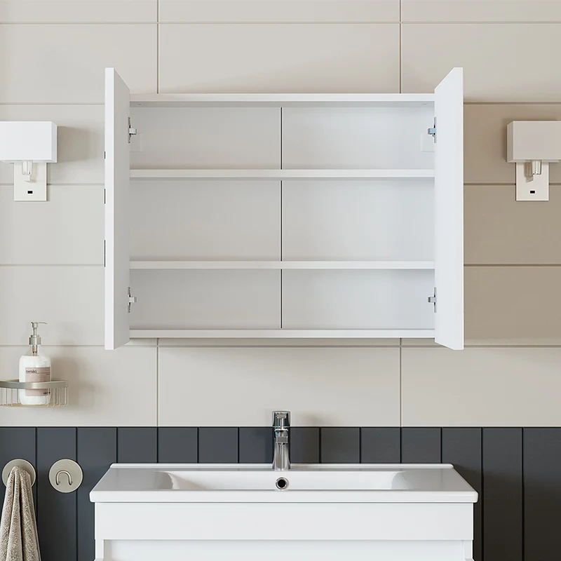 Roomart Badezimmer Spiegelschrank, 60 oder 80 cm, mit Soft-Close-Türen, in 3 Farben