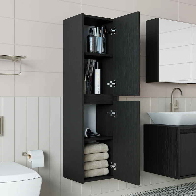 Roomart Badezimmer Hochschrank, 35 cm, hängend mit 4 Fächern, in 5 Farben