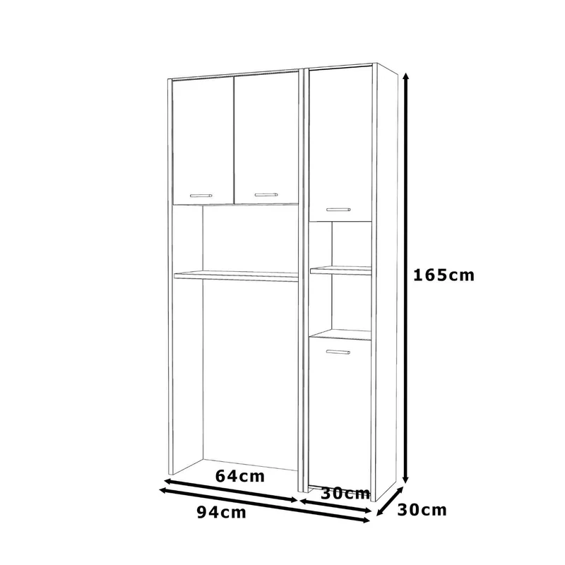 Waschmaschinenschrank Waschli Set 2