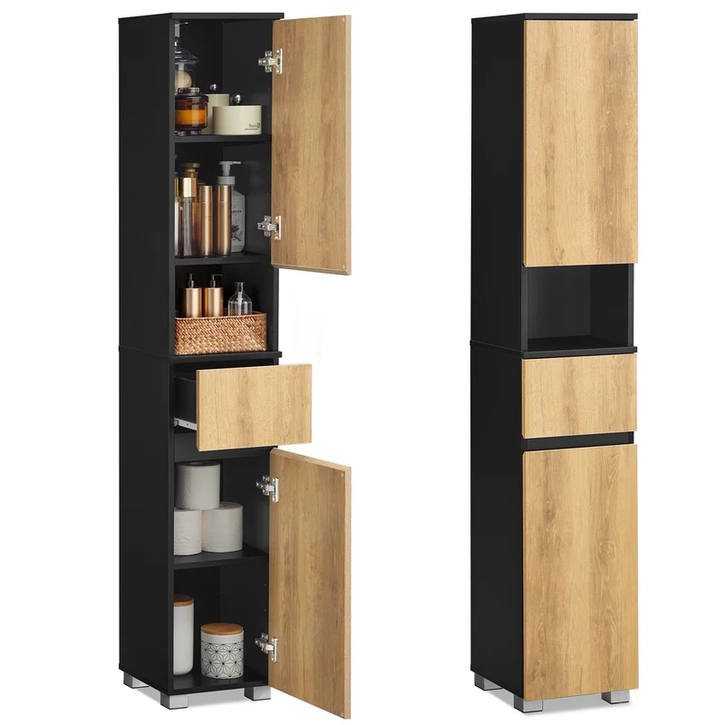 Badezimmerschrank mit Schublade und verstellbaren Ablagen