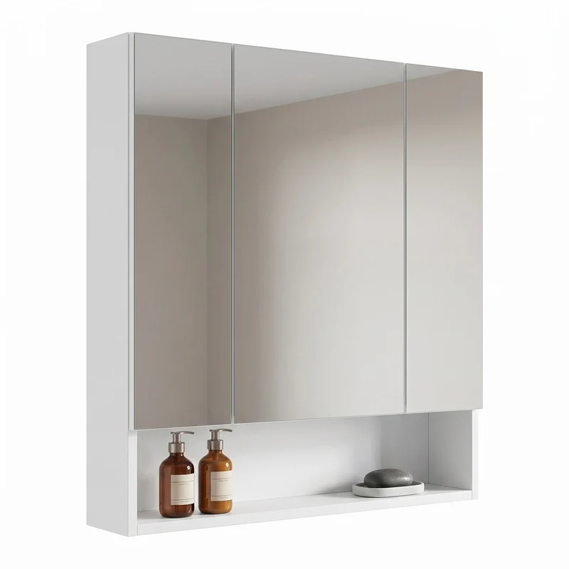Badezimmerschrank mit 3 Türen 16,5 x 70 x 75 cm