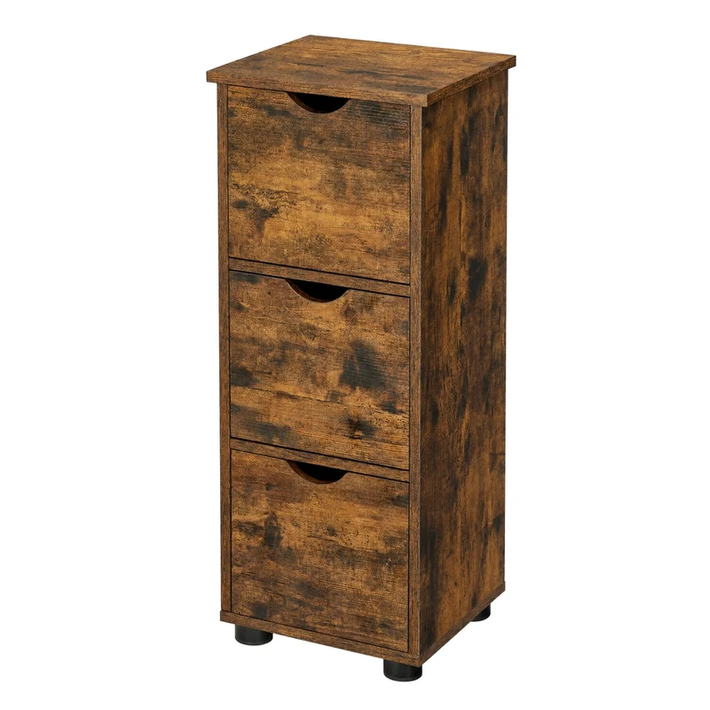 Badschrank mit Schubladen Vintagebraun