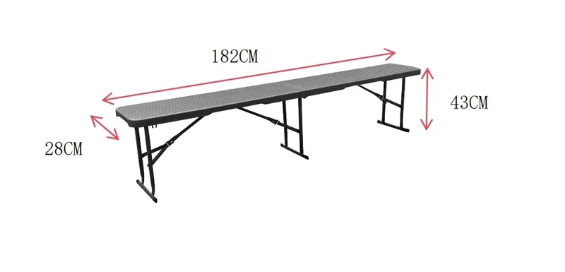 Design Festzeltgarnitur Rattan Optik klappbar aus Kunststoff schwarz - 3 Teilig