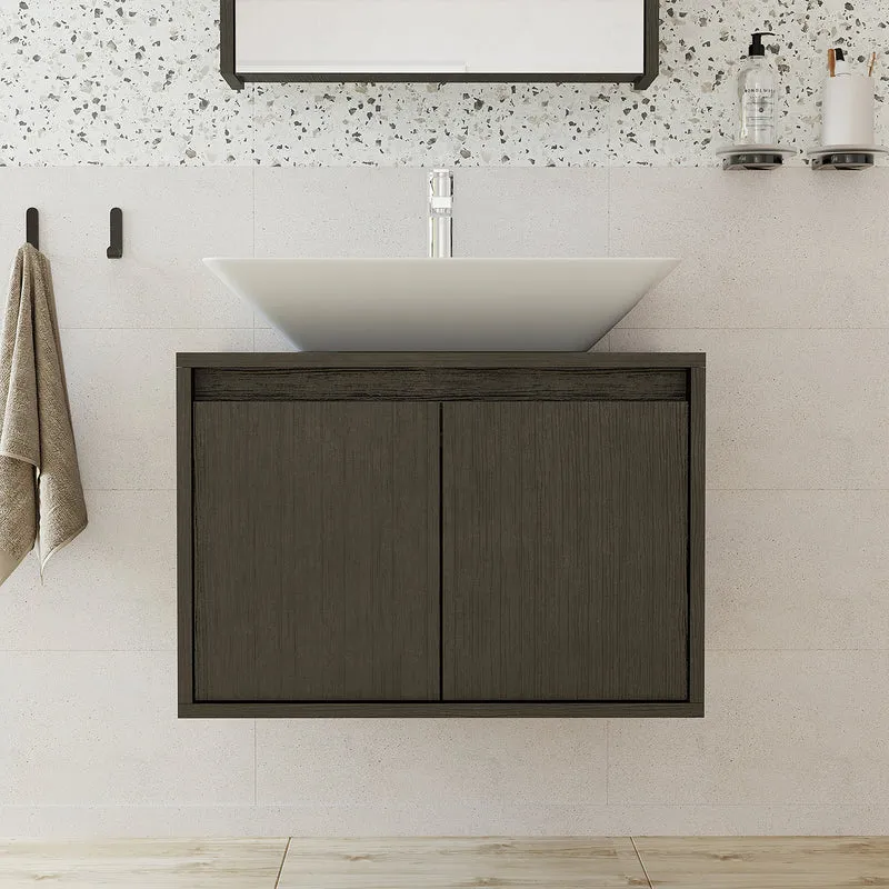 Roomart ATLANTIC Waschtisch mit Unterschrank, 65 cm, mit oder ohne Aufsatzbecken, in 5 Farben
