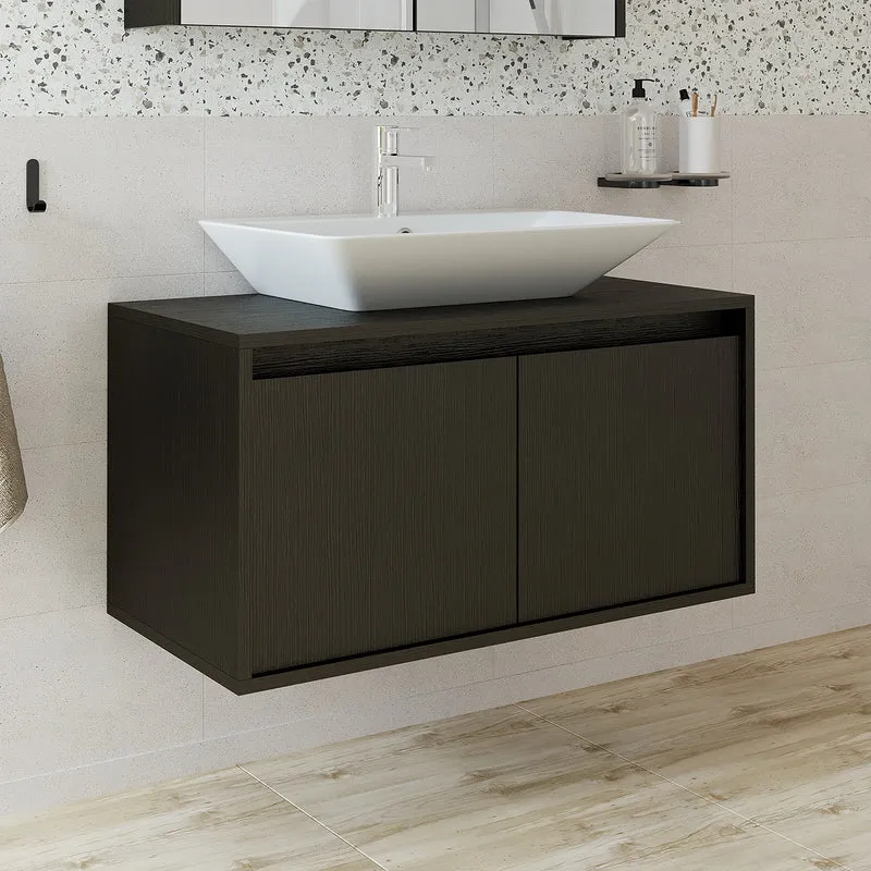 Roomart ATLANTIC Waschtisch mit Unterschrank, 85 cm, mit Aufsatzbecken, in 5 Farben