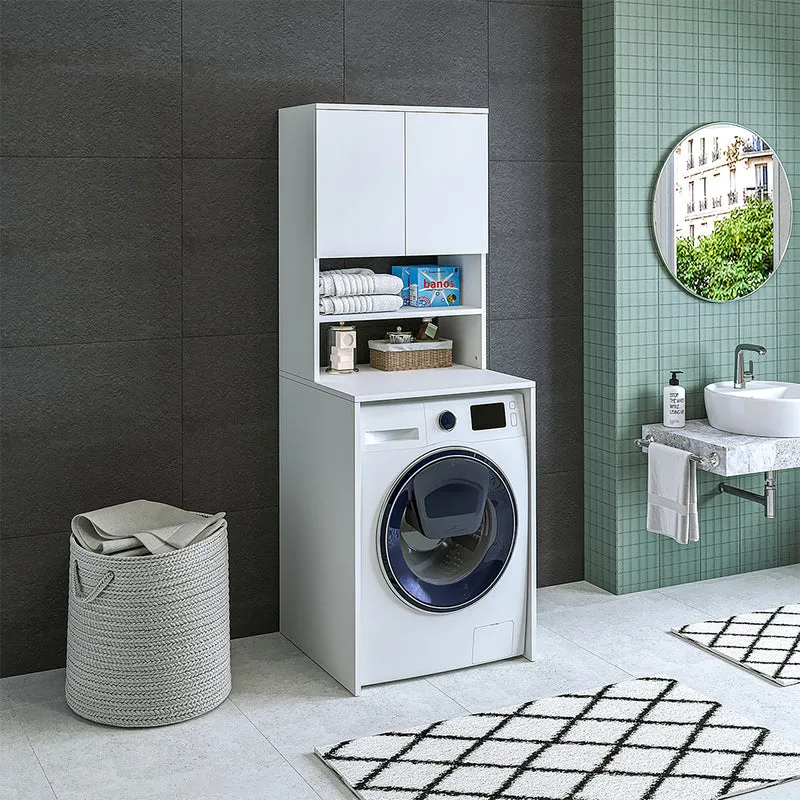 Roomart wasmachinekast ATLANTIC-III, 65 cm, bovenkast met opbergkast, in 4 kleuren