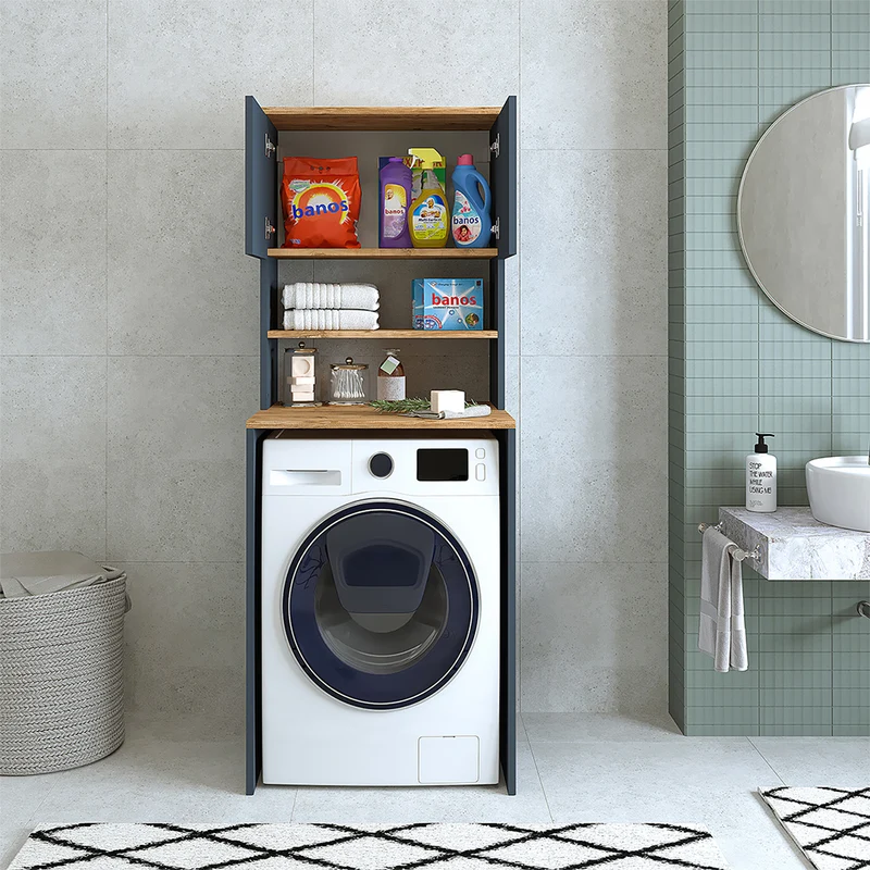 Roomart wasmachinekast ATLANTIC-III, 65 cm, bovenkast met opbergkast, in 4 kleuren