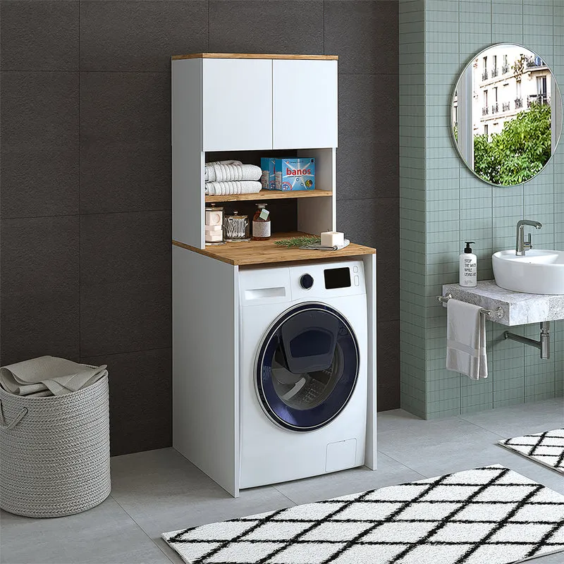 Roomart wasmachinekast ATLANTIC-III, 65 cm, bovenkast met opbergkast, in 4 kleuren