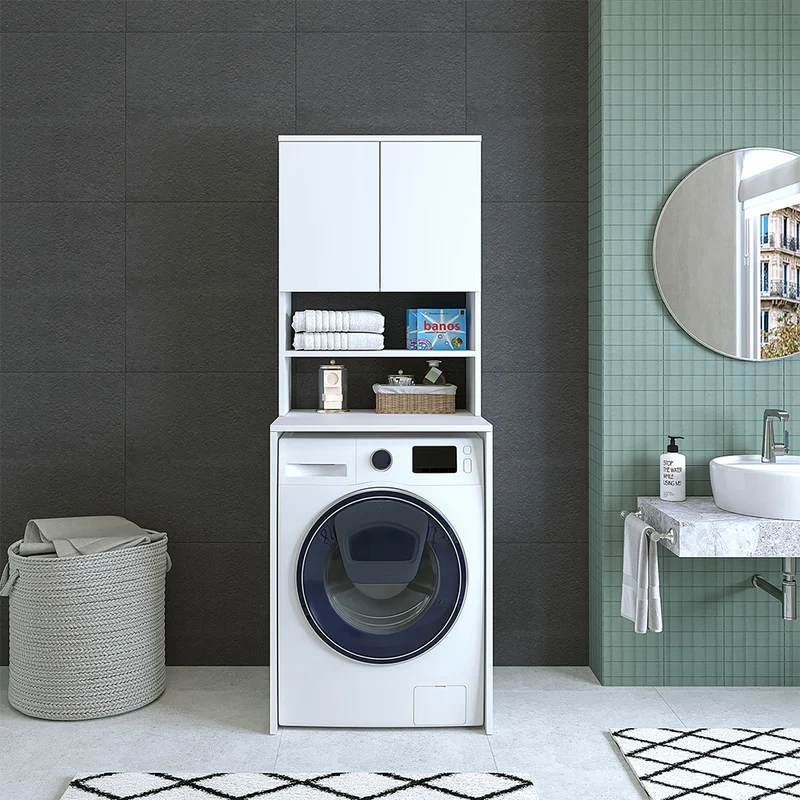 Roomart wasmachinekast ATLANTIC-III, 65 cm, bovenkast met opbergkast, in 4 kleuren