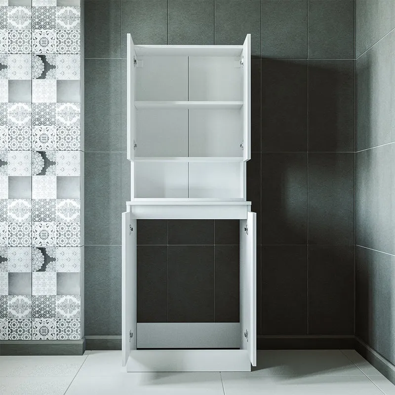 Roomart Waschmaschinenschrank ATLANTIC-V, 70 cm, mit Oberschrank, in Weiß