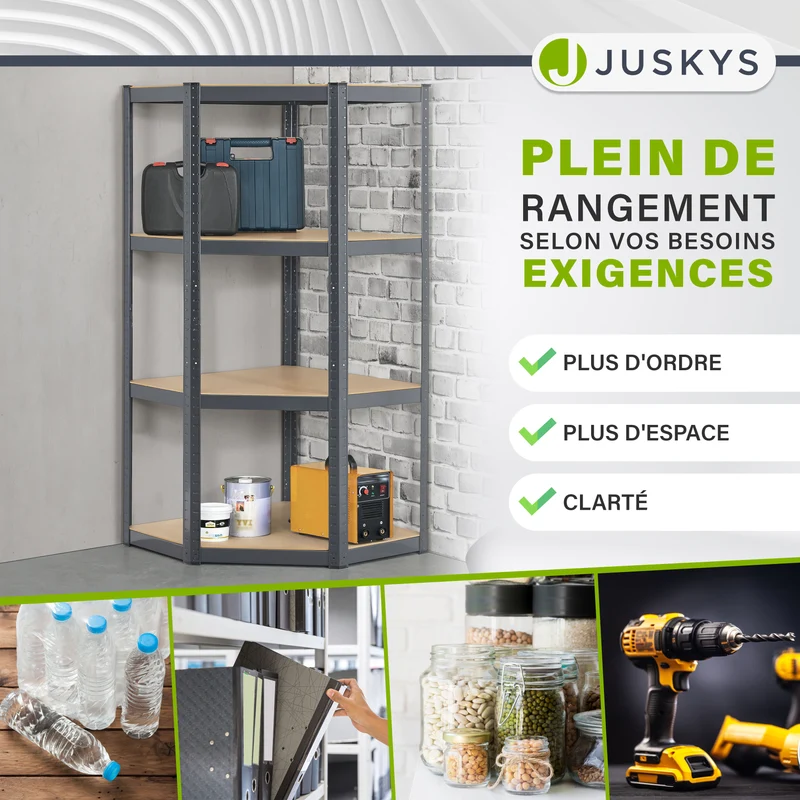 Eckregal Corner Easy 160 x 75 x 40-75 cm