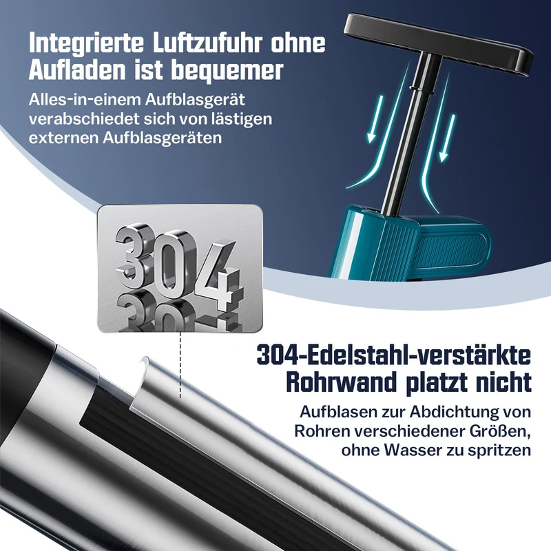 8 Bar Abflussreiniger Rohrreiniger Pumpe Druckluft Rohrreinigung