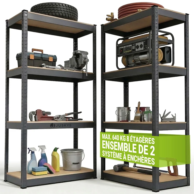 Lagerregal Easy 2er Set 160 x 80 x 40 cm