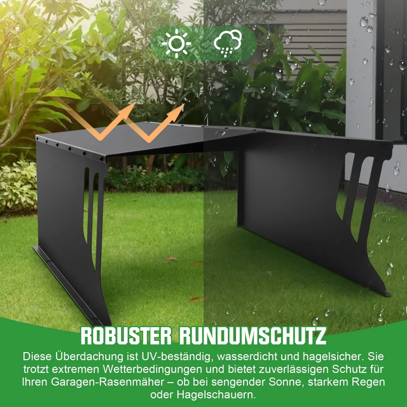 Robuste Mähroboter-Garage aus Stahl – wetterfest, rostfrei, UV-beständig, stoßfest, passend für die meisten Modelle