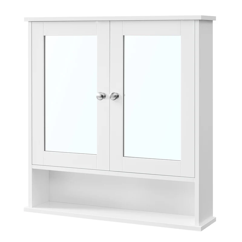 Spiegelschrank mit offenem Fach Wandmontage weiß