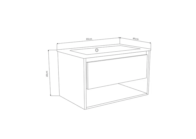 Waschbeckenunterschrank SOHO 80 80x48x46 cm