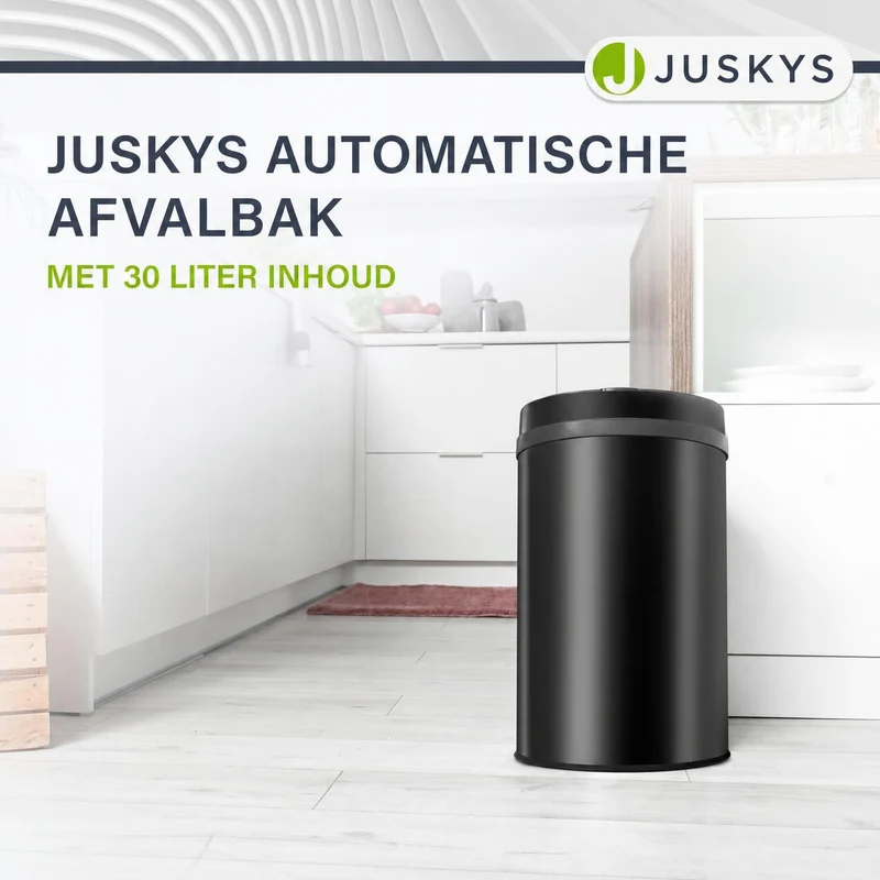 Runder Mülleimer mit Sensor