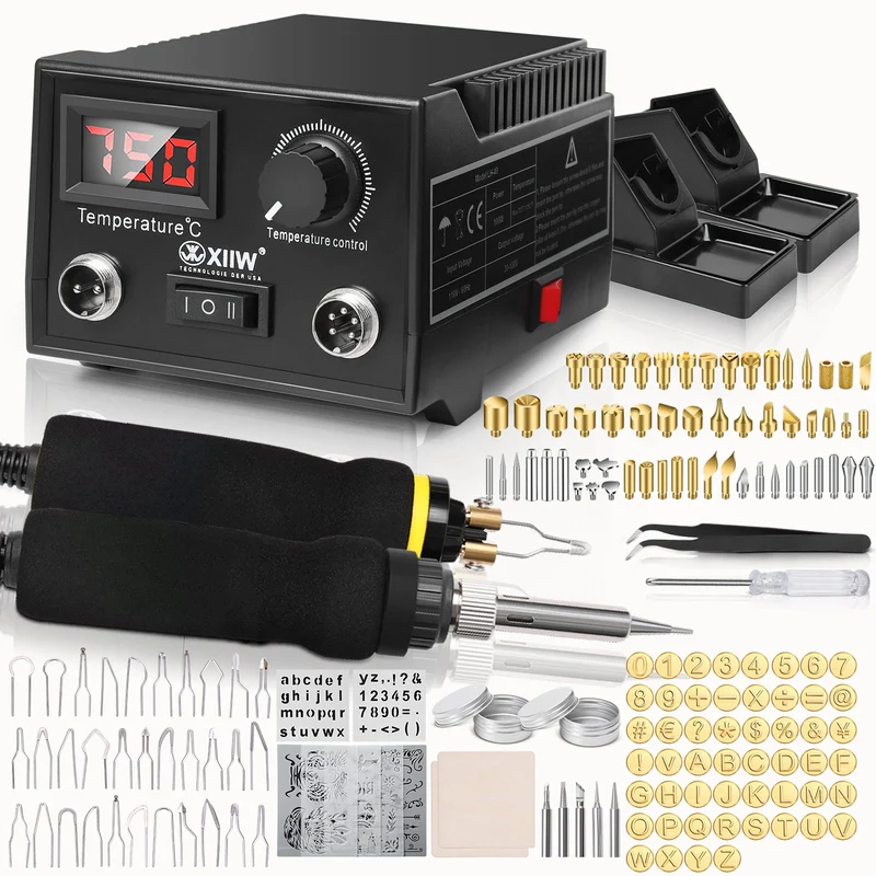165-teiliges 2-in-1 Brandmal- & Lötset für DIY, Holz & Elektronik