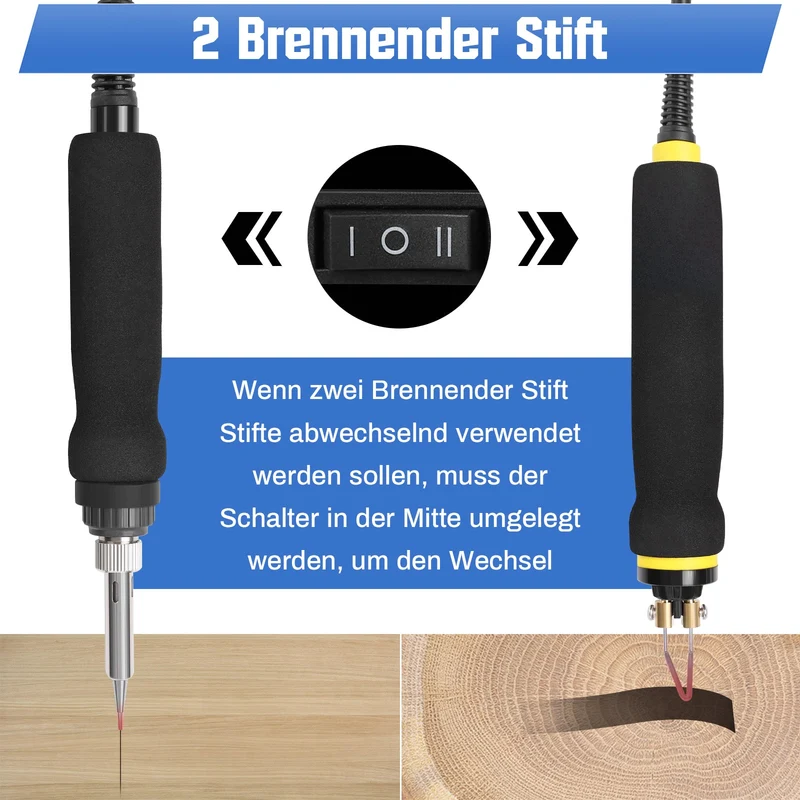 165-teiliges 2-in-1 Brandmal- & Lötset für DIY, Holz & Elektronik