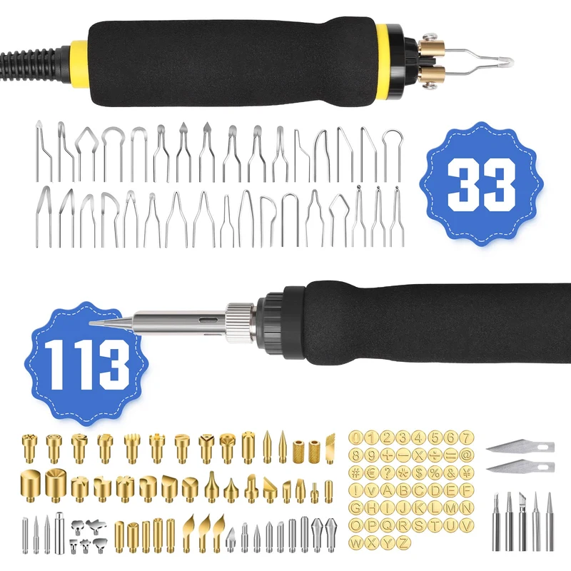 165-teiliges 2-in-1 Brandmal- & Lötset für DIY, Holz & Elektronik