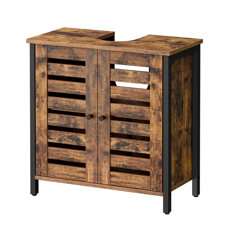 Waschbeckenunterschrank vintagebraun-schwarz