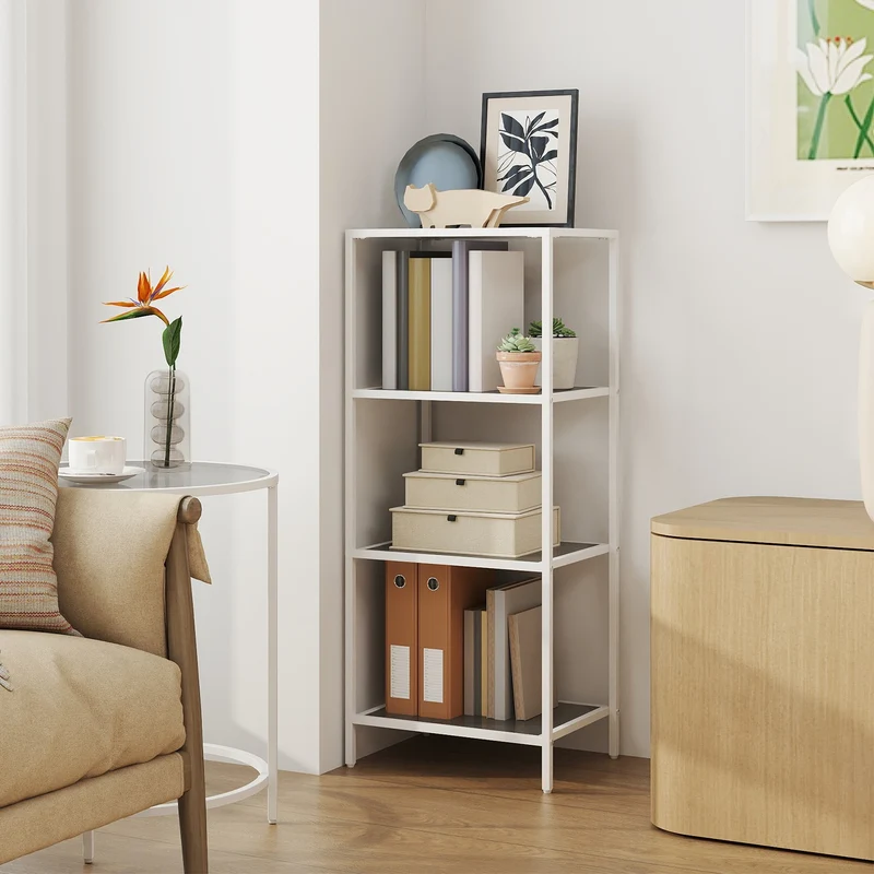 Regal mit 4 Ablagen transparent