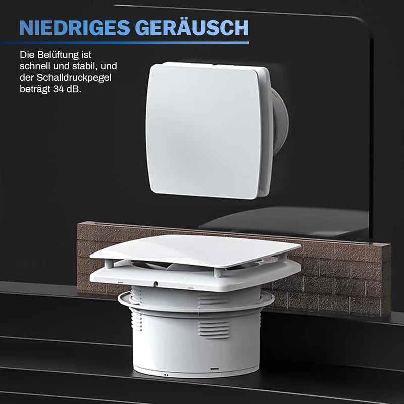 Flüsterleiser Badlüfter Ventilator 100mm – Ihr Spezialist für frische Luft im Bad