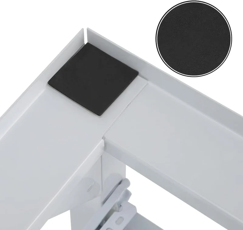 XIIW Waschmaschinen-Untergestell mit Ausziehablage – 60 × 56 × 52 cm, Metall-Sockel bis 150 kg mit Antirutsch-Pads