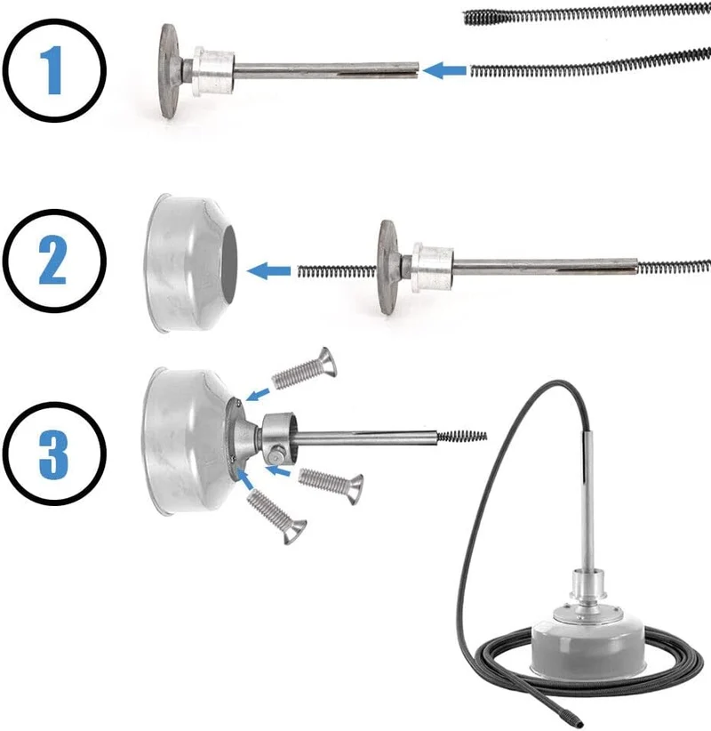 Drain Clean Rohrreinigungsgerät 39.5m Spirale | 500W 450PRMM | für Ø30-100mm Rohrleitungen | 8 Köpfe |