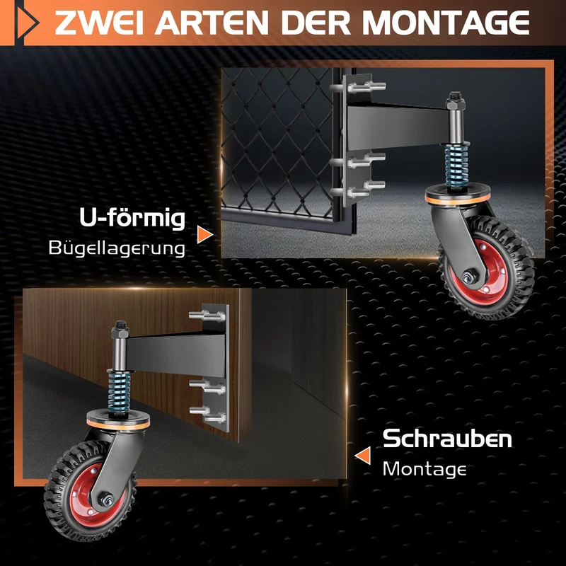 Schwerlast-Torräder 150 mm für Einfahrten und Gartentore – 200 kg Tragfähigkeit, Korrosionsbeständig, Einfach zu Montieren
