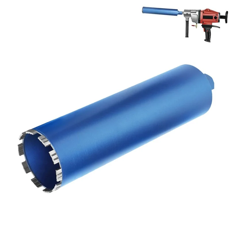 Diamantbohrkrone mit 10mm Turbosegment | 1 ¼ UNC Aufnahme | Nutzlänge 415 mm | Ø 52 mm-Ø 200 mm |